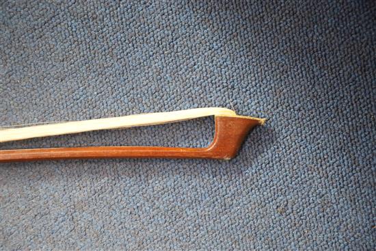 A cello and two bows, cello height 123cm